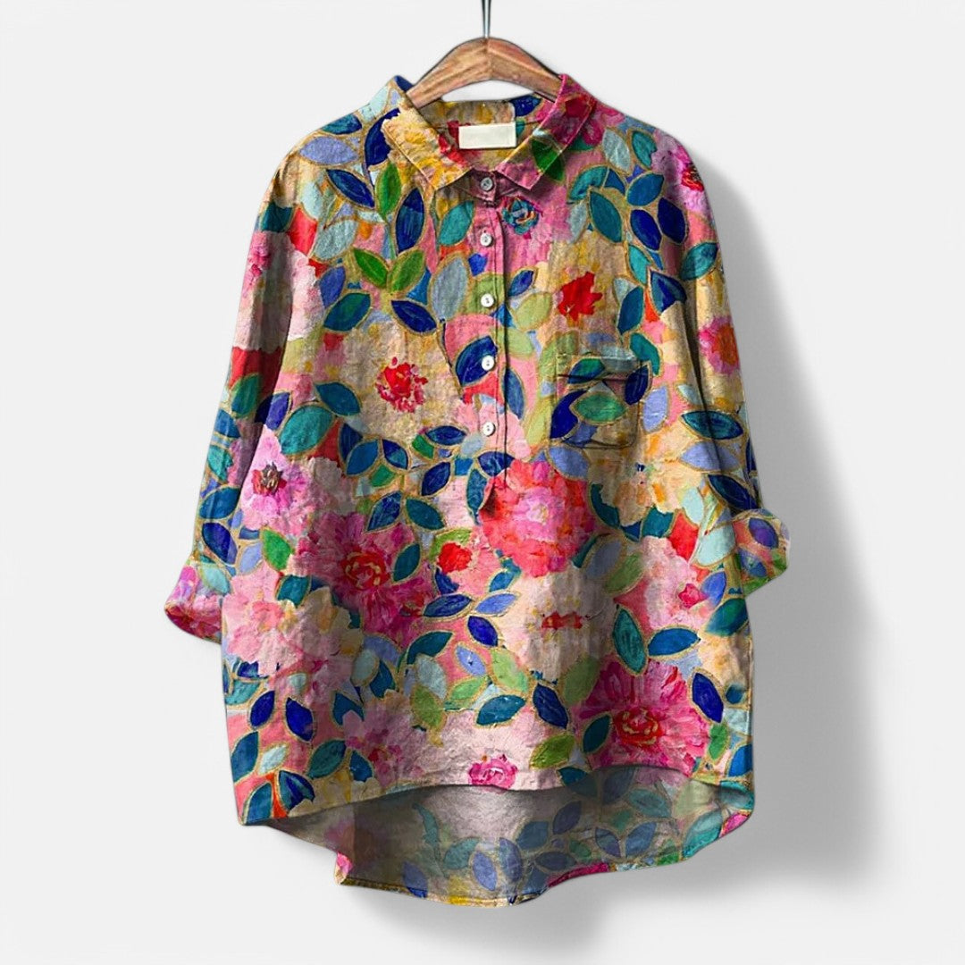 Bluse med Kreative Motiver