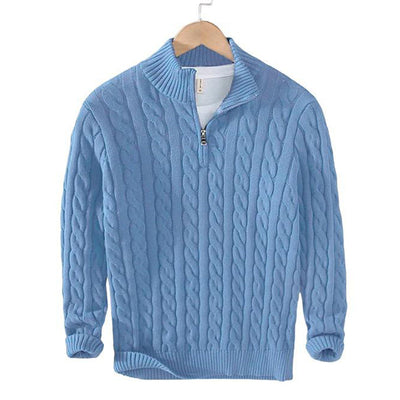 Nils | Kabelsweater med lynlås
