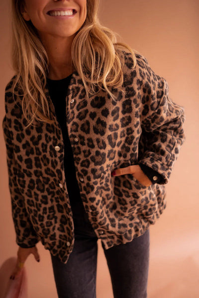 Fiorenza | Leopard bomberjakke