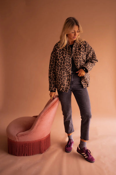 Fiorenza | Leopard bomberjakke