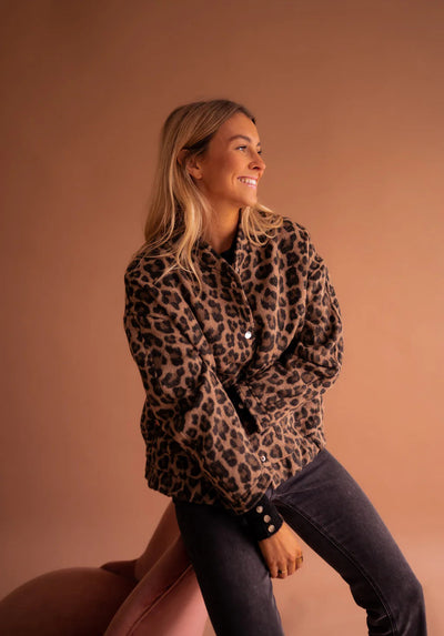 Fiorenza | Leopard bomberjakke