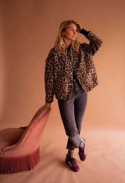 Fiorenza | Leopard bomberjakke