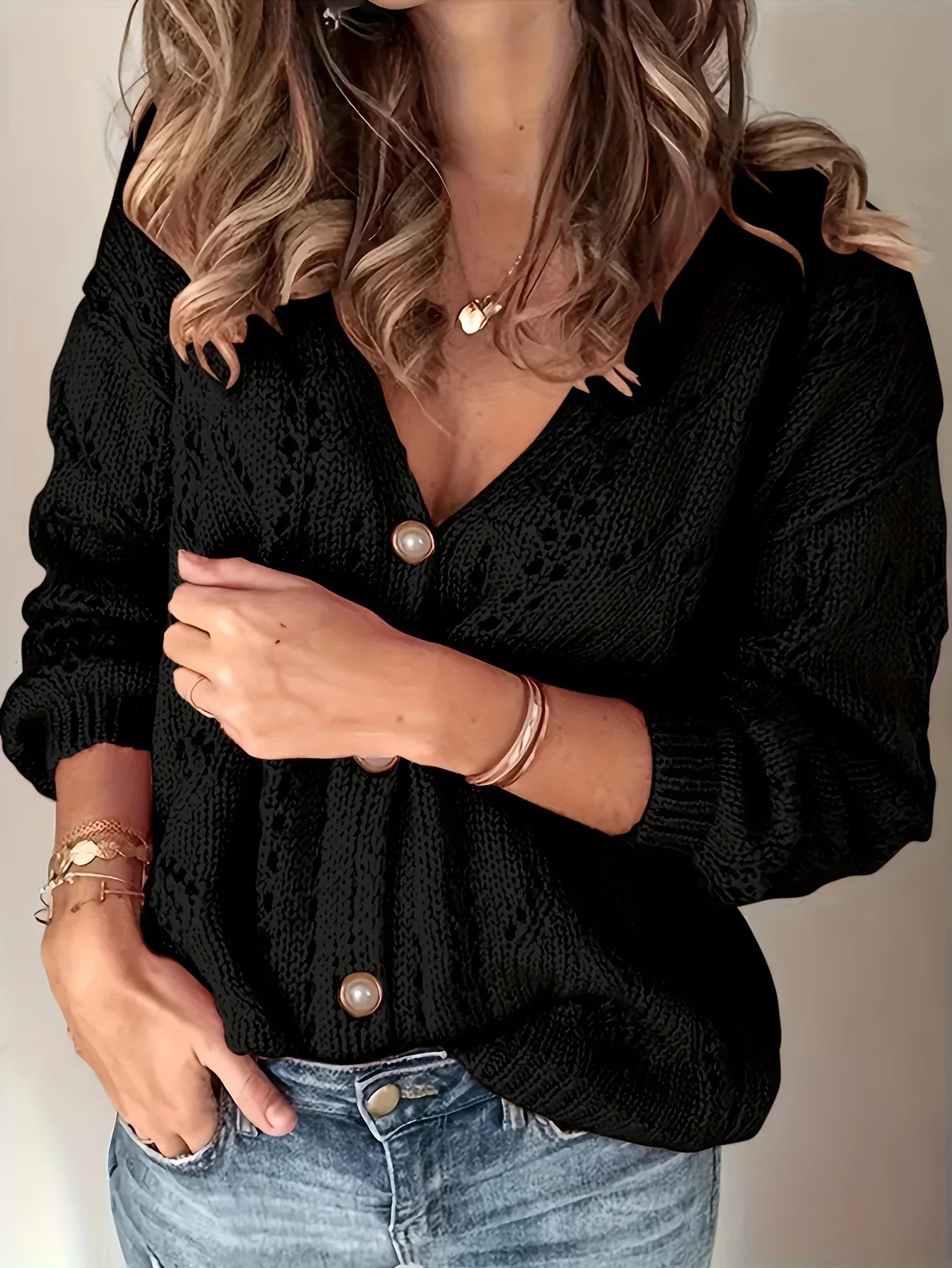 Frina | Knappet Strikket Cardigan